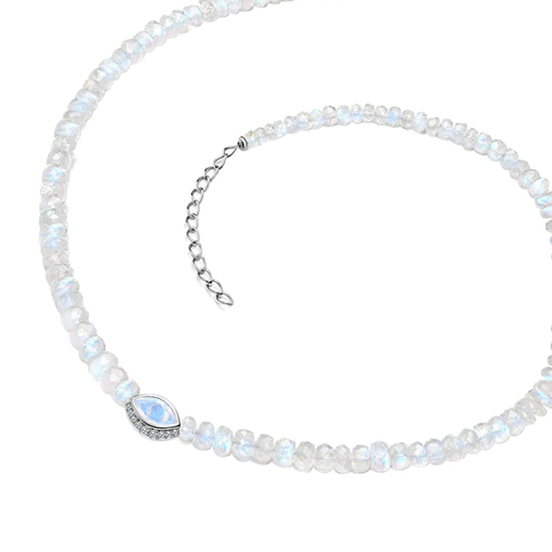 Moonstone Eye of Serenity Beads Necklace