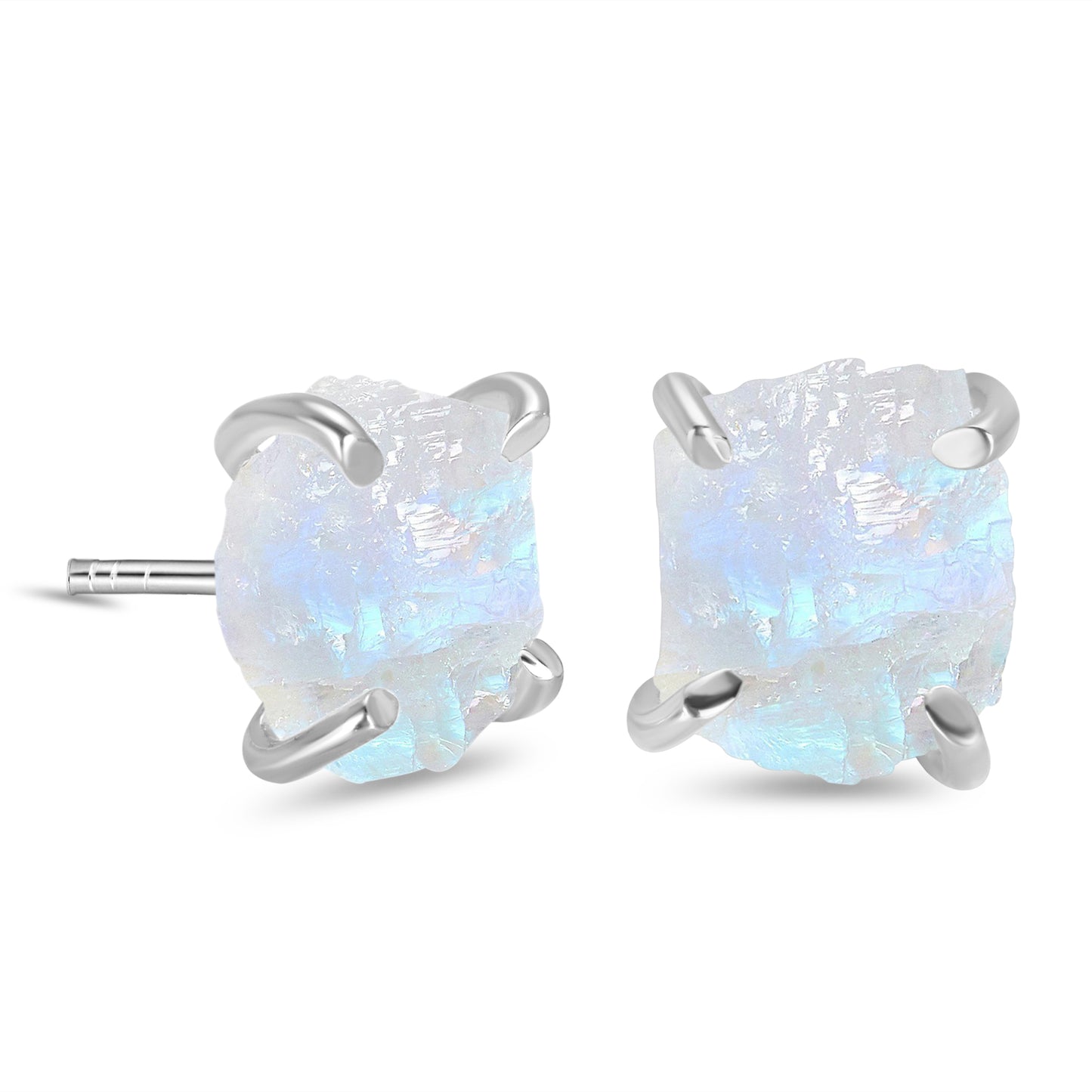 Raw Elegance Moonstone Studs