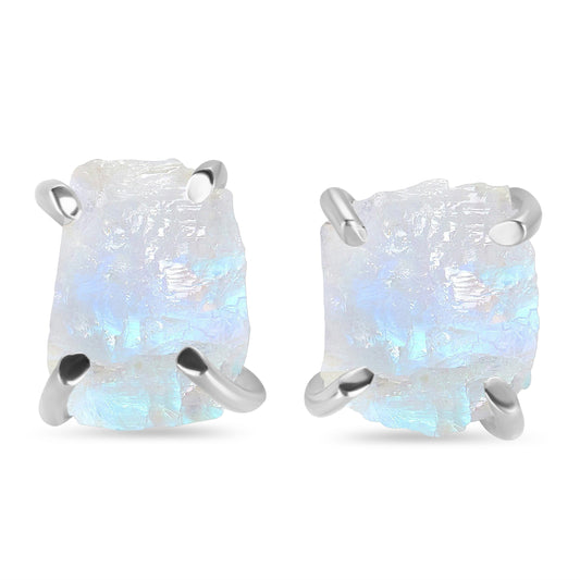 Raw Elegance Moonstone Studs