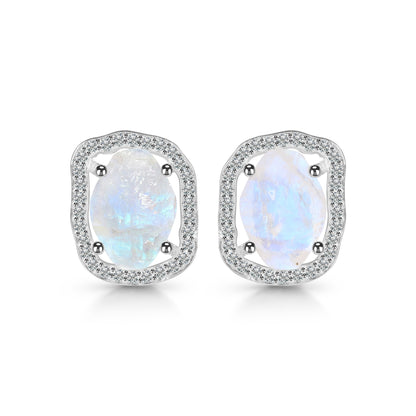 Opulent Moonstone Studs