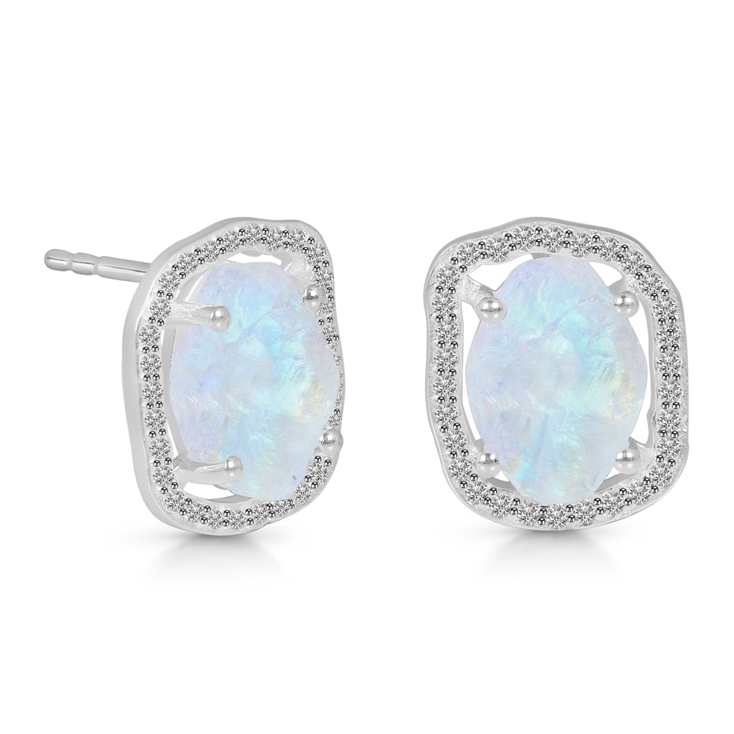 Opulent Moonstone Studs