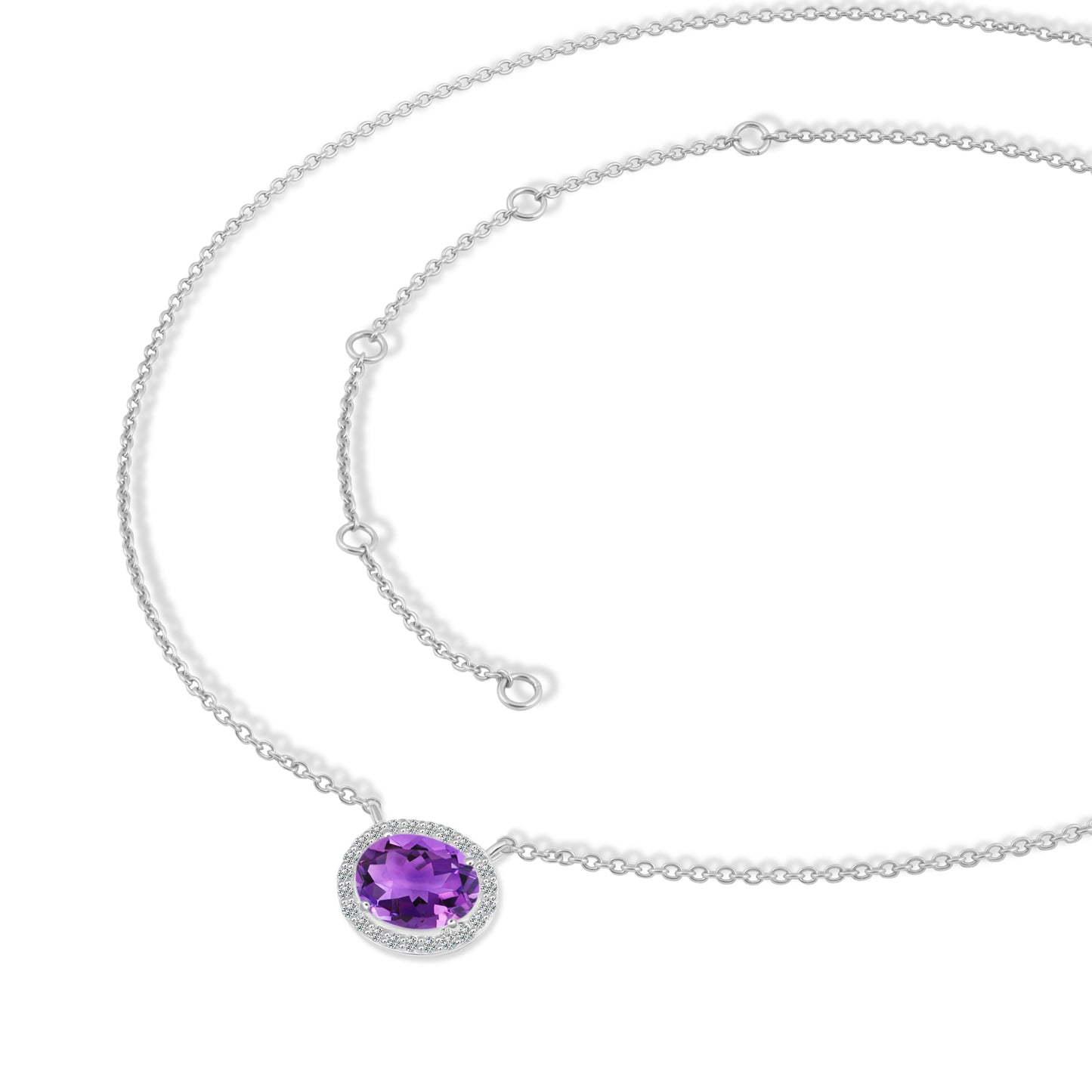 Amethyst Solitaire Necklace