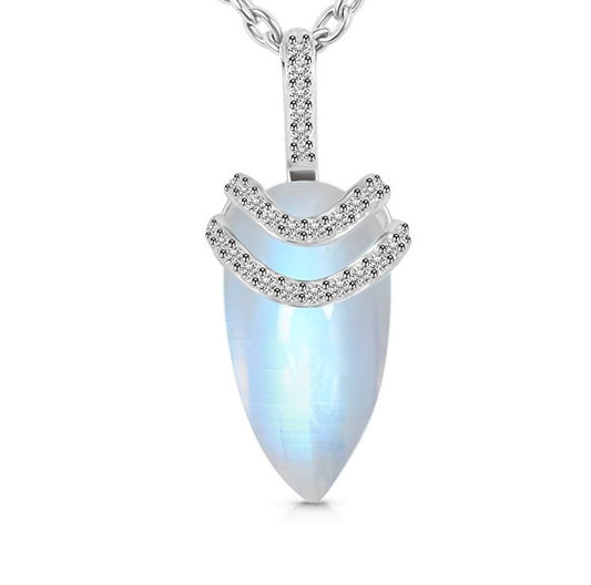 Royal Moonstone Drop Necklace