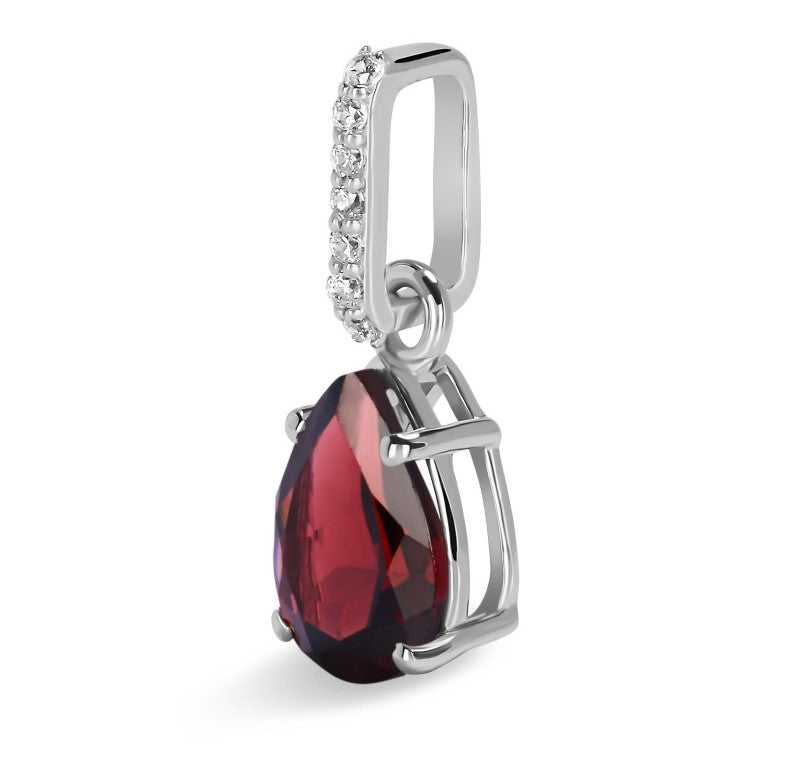 Garnet Zest Drop Pendant