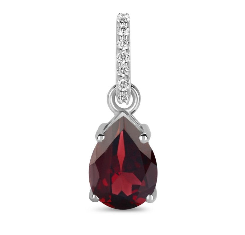 Garnet Zest Drop Pendant