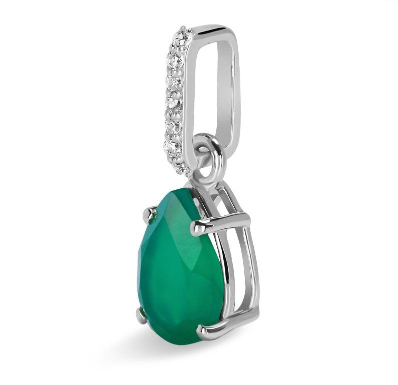 Green Onyx Zest Drop Pendant