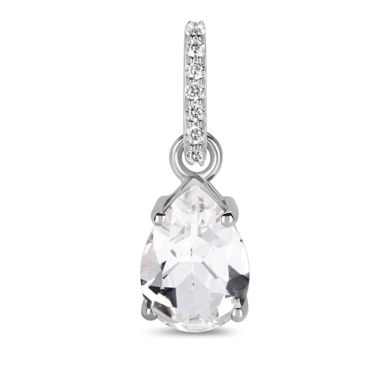 White Topaz Zest Drop Pendant