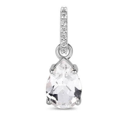 White Topaz Zest Drop Pendant