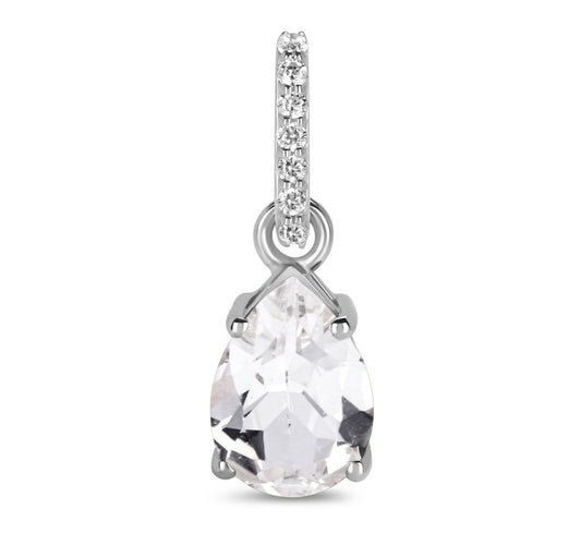 White Topaz Zest Drop Pendant