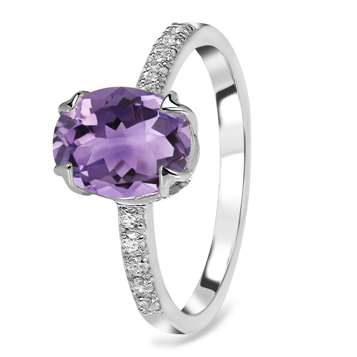 Amethyst Solitaire Ring