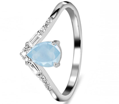 Aquamarine Royal Zest Drop Ring