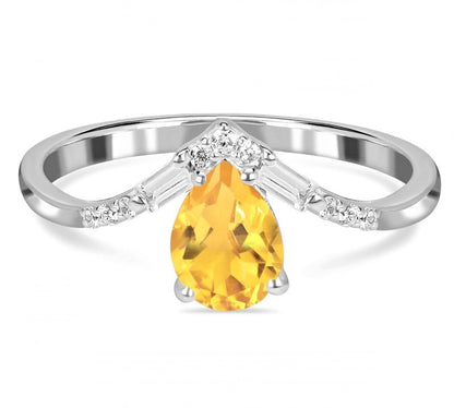 Citrine Royal Zest Drop Ring