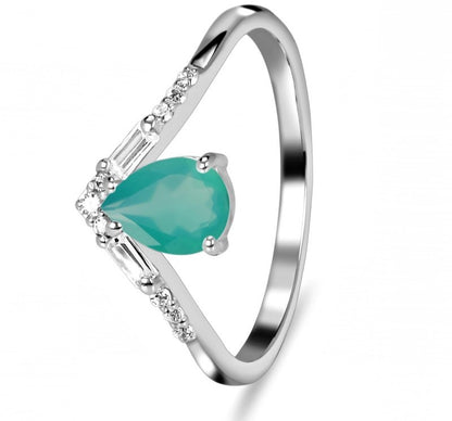 Green Onyx Royal Zest Drop Ring