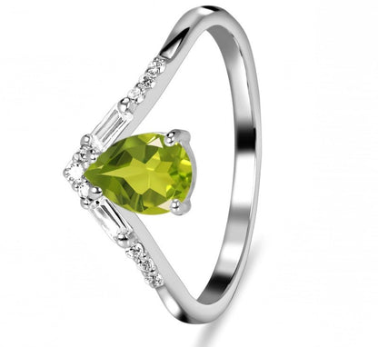 Peridot Royal Zest Drop Ring