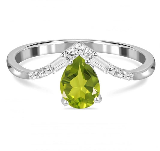 Peridot Royal Zest Drop Ring